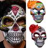 Day of The Deads Mask Sugar Skull Mask with Rose Decorations Masquerades Mask for Halloween Cosplay Party Costume Gifts