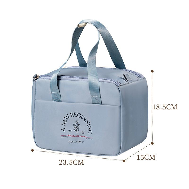 Borsa termica moderna e minimalista per il pranzo per studenti e lavoratori d'ufficio con manico impermeabile