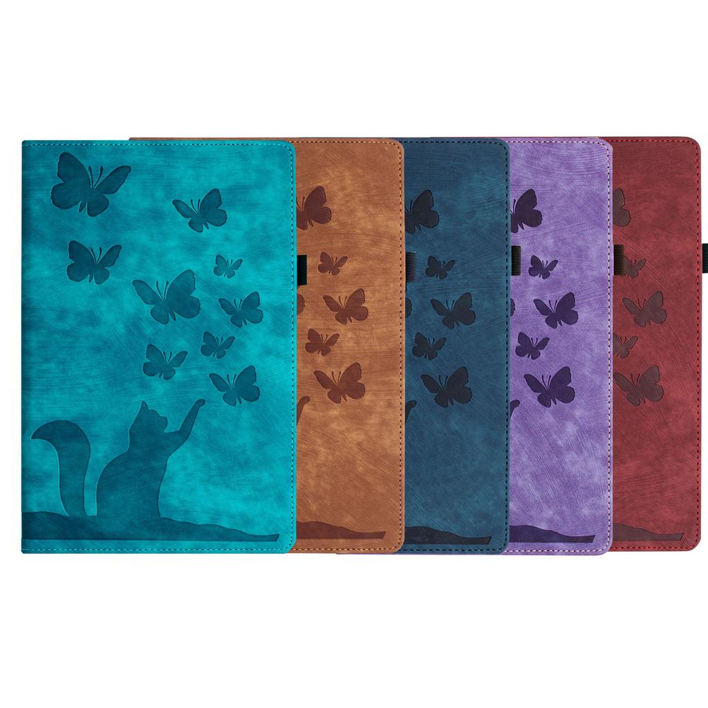 With Card Slot Butterfly Cat Tablet Case for IPad 2025 Pro Air MINI 10.2 10.9 11 12.9 13 Inch 4 5 6 7 8 9 10th Generation Cover