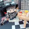 Niannyyhouse 10cm-15cm Plush Doll Clothes, Hat, Sweater, Jeans, Goggles, 17cm Doll Clothes, Dress-Up (Black)
