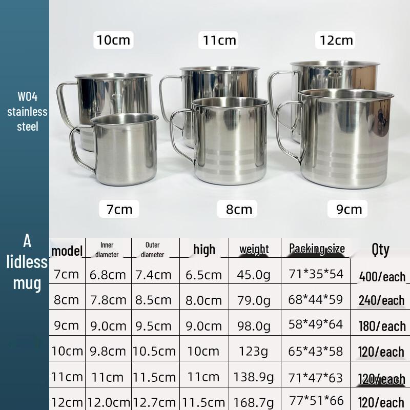 

Durable 304 Stainless Steel All-Purpose Cup