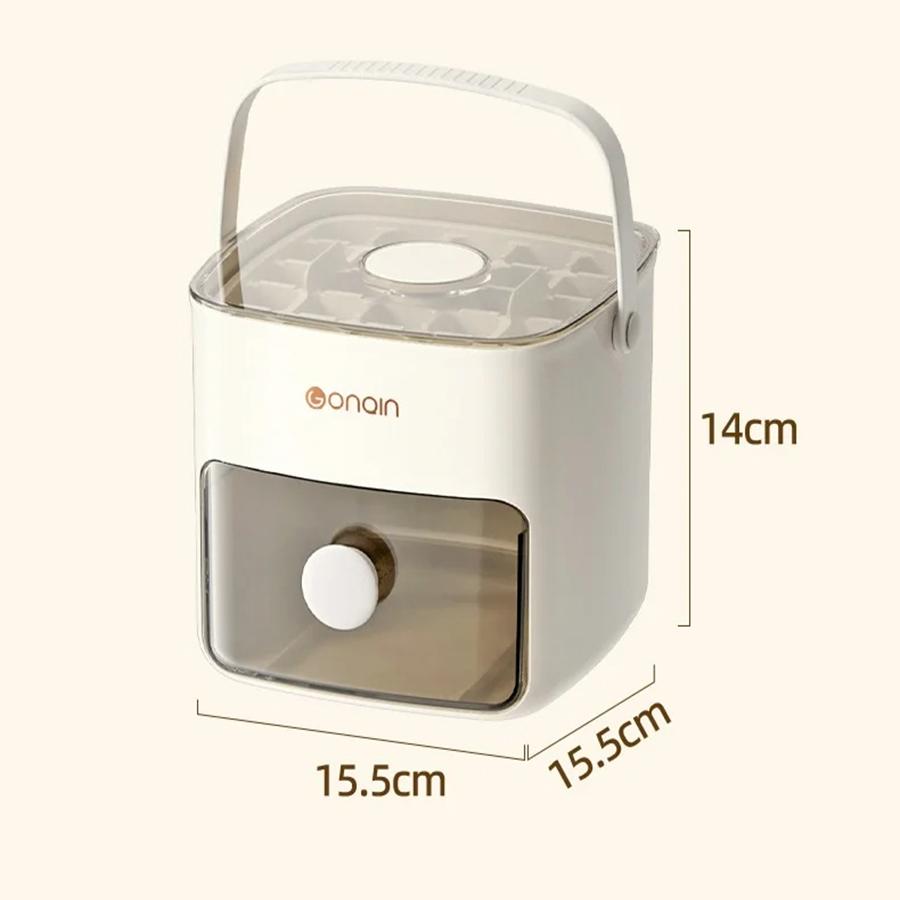 Large 48-grid Ice Cube Machine with Easy-to-slip Double-layer Design Portable Easy Press Cap Household Ice Storage Tray Ice Box