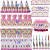WEIGAO Unicorn Party Accessories Rainbow Unicorn Balloons Latex Balloon Girl Birthday Party Decor Unicorn Headband Cake Toppers