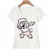 New Summer Women Tshirt Colorful Poodle Dog Watercolor TShirt Dabbing Poodle Funny maiden Tops Tees Cute Girl Short Sleeve