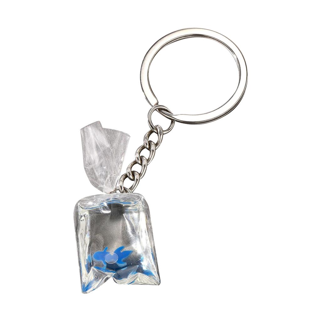 Transparent Water Bag Keychain Pendant Accessory Unique Marine Animals Pendant Keyring Charm for Bag Box Car Key Jewelry