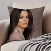 SSandra Bullock Cushion Cover Pillowcase Antidustmite Invisible Zipper Short Plush Sofa Cushion