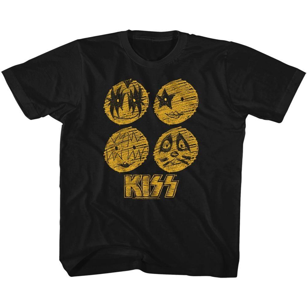 

Kids Kiss Faces Black Rock and Roll Music Band T-shirt Tops Tees Men s Women s Unisex 3XL
