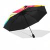1pc Heart Automatic Folding Umbrella Portable 3-Fold Design with Iron Frame, Perfect for Outdoor Use, Festive Gifts, Travel, Daily Use, and Fans!