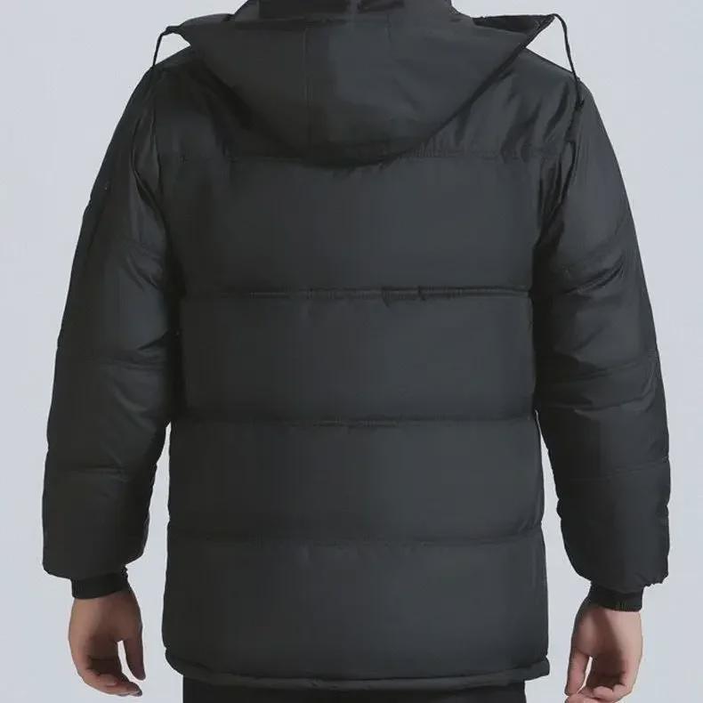 Men's Winter Cotton-Padded Jackets & Coats: Plush, Thickened, Ideal for Middle-Aged & Elderly Dads.