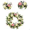 Easter Wreath with Colorful Eggs Artificial Flower Garland Compact Decoration for Farmhouse