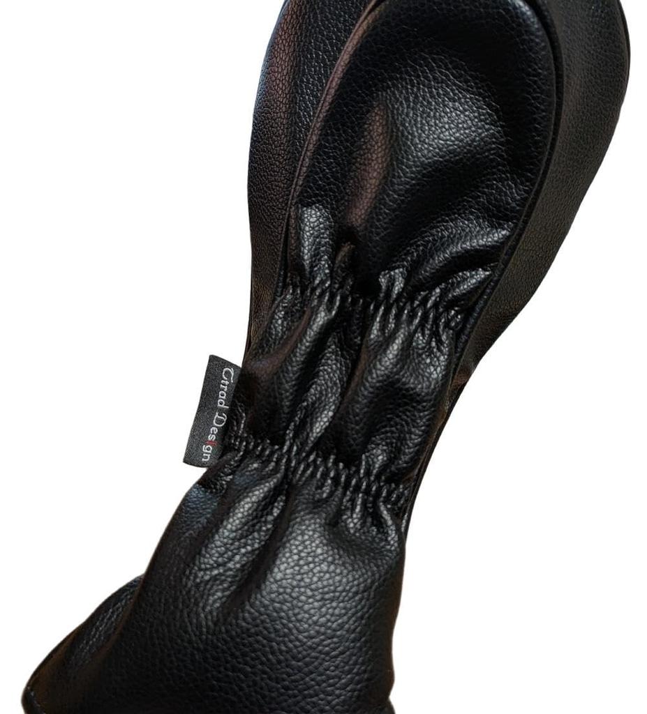 Sahc1741 Golf Headcover with Smile Agent Paw Print Embroidery, Paw Print Series, for Driver, Fairway Wood, and Hybrid (Black, for Hybrid)