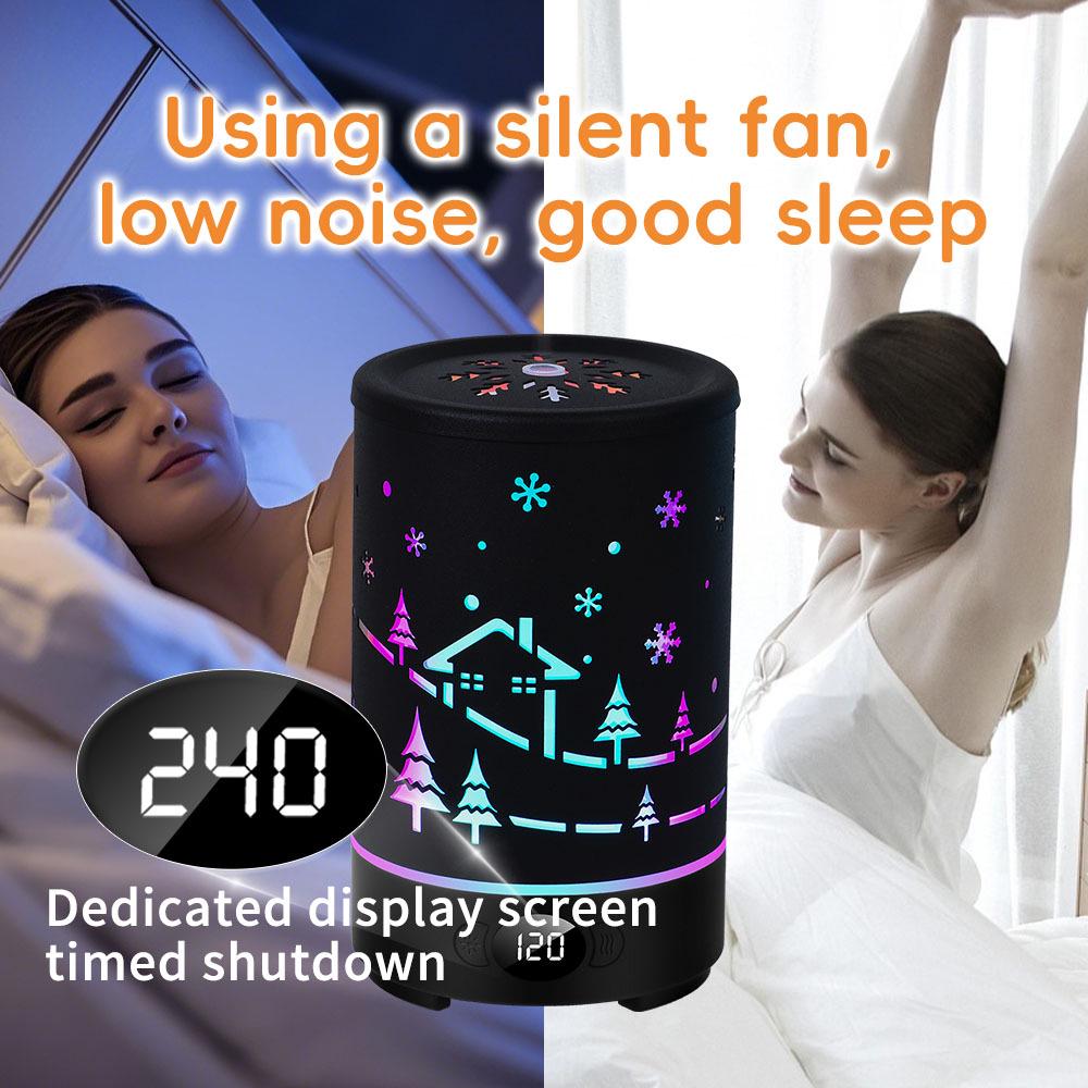USB Desktop Aroma Diffuser with Flame Effect, Large Mist Humidifier, RGB Ambient Light - Ideal for Hotels & Commercial Spaces