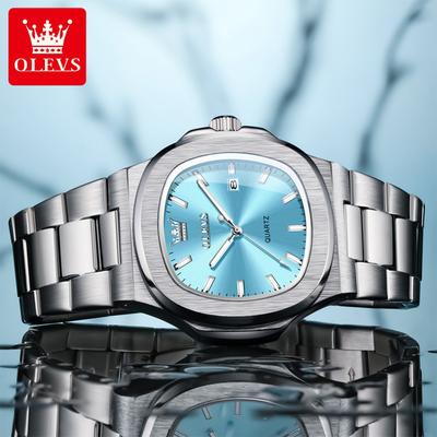 Luxury Man Watch Sports Waterproof Luminous Date Men Wristwatch High Quality Square Dial Quartz Men's Watches