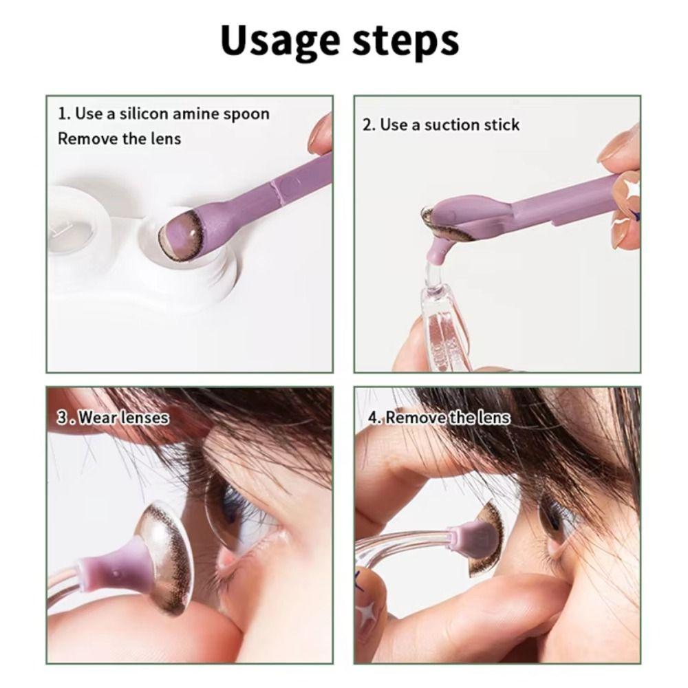 Silicone Soft Clip Contact Lens Remove Tweezers Contact Lens Remover  Lens Accessories