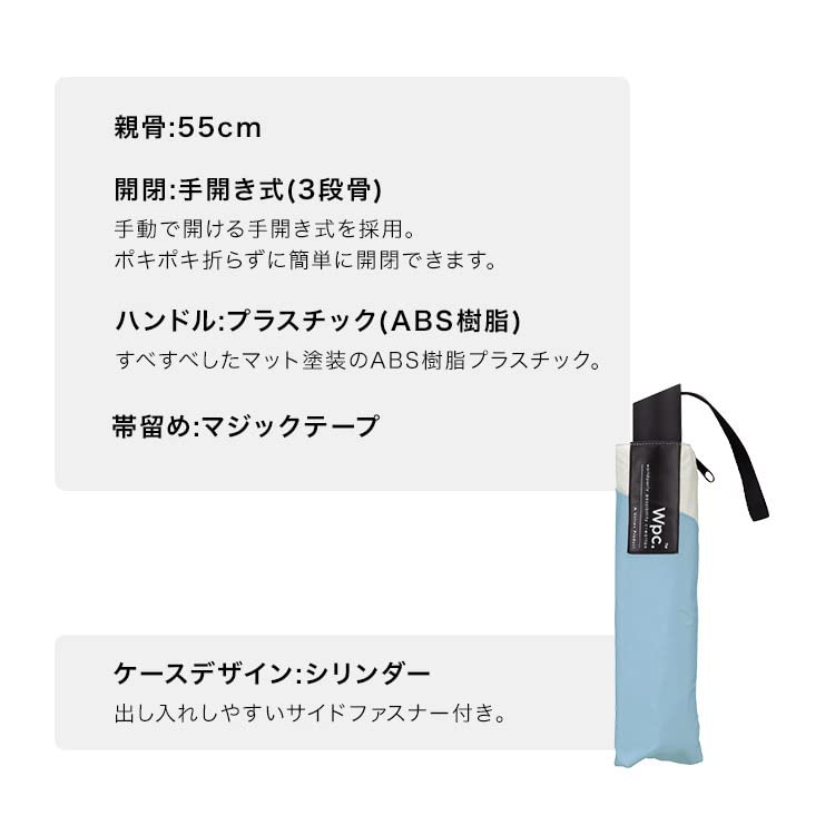 UNISEX Folding Khaki and Keeps Your Bag Suitable for Rain or Continuous Water and Folding Umbrella [2022] Wpc. Back-Protecting Umbrella, Black, 55cm,