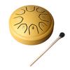 Tongue Drum 4.5 Inch 8 Tone C Key Carbon Steel Mini Tongue Drum for Adult Children Beginner Gold