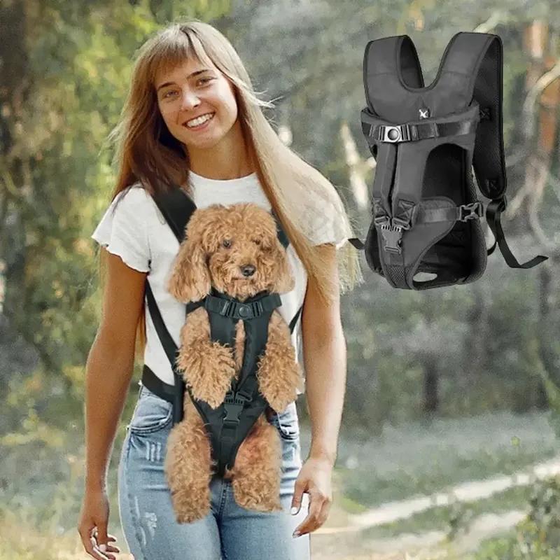 Freihändige Haustier-Frontrucksäcke Oxford Verstellbare Hundetrage-Rucksäcke Atmungsaktive Welpen-Tragetaschen Hund-Ausgeh-Tasche Outdoor