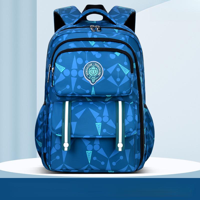 New Style Elementary School Student Backpack Simple Casual Children's Bag Side Refrigerator Style Student Double Shoulder Backpack
