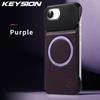 KEYSION Luxury Magnetic PU Leather Aromatherapy Phone Case for iPhone 16 Pro Max 16 Plus 16e Wireless Charging Borderless Cover