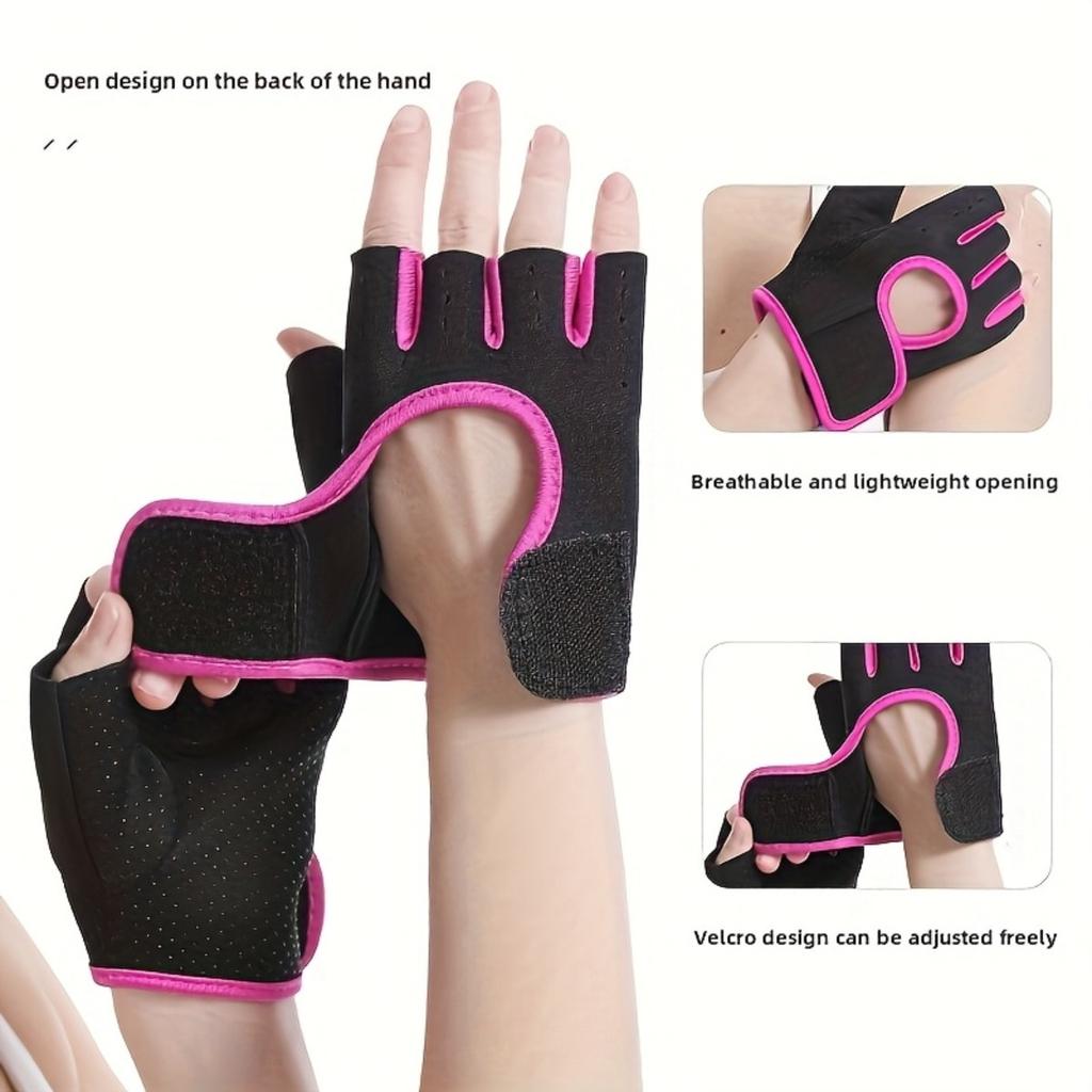 Half Finger Fitness Gloves, Training Gloves, Unisex, Breathable Yoga Equipment Training Gloves, Half Finger Anti Slip Shock-absorbing Riding Gloves