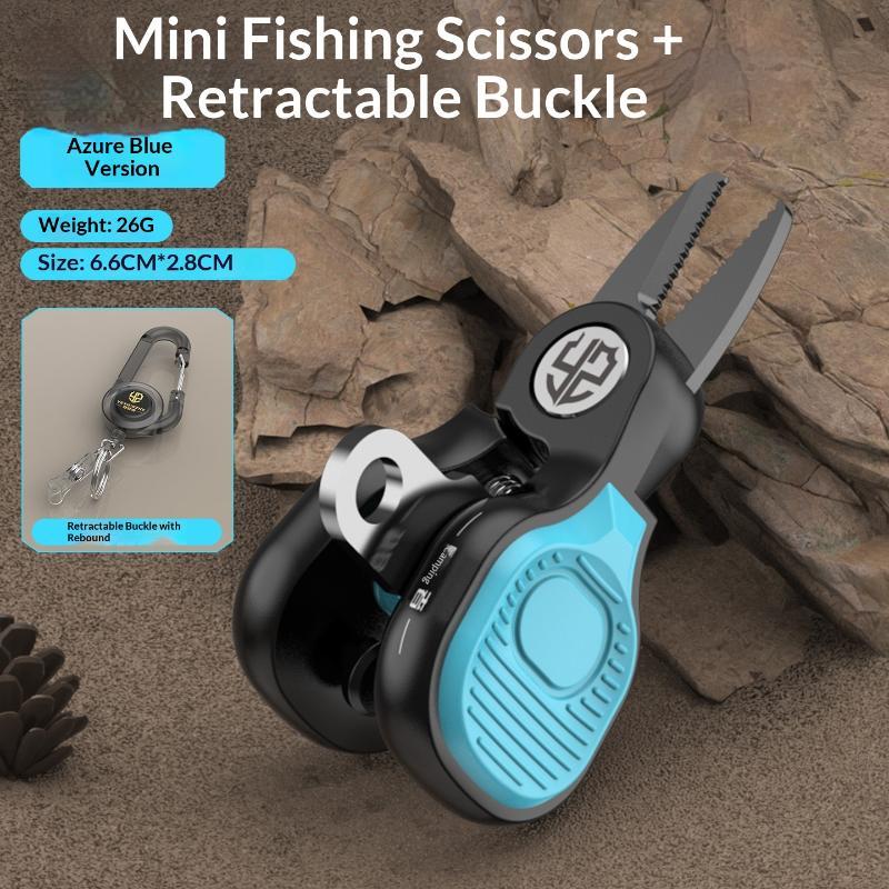 Serrated Blade Fishing Lure Scissors Portable Stainless Steel Cut Heavy Duty PE Line for Saltwater Fishing Activities A