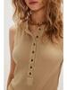 2026 Damen Sommer Ärmelloses V-Ausschnitt Einfarbiges Slim Fit Top