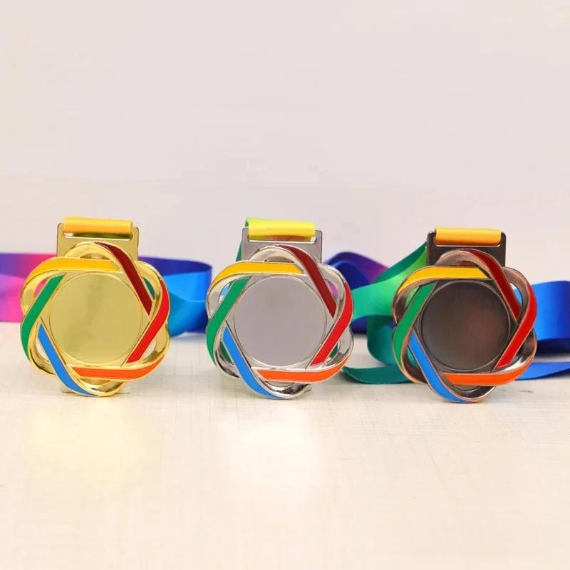 Free Customized Logo Sports Medals Gold Silver Bronze Metal Medal Award Personalized Souvenir for Game Sports Competition Winner