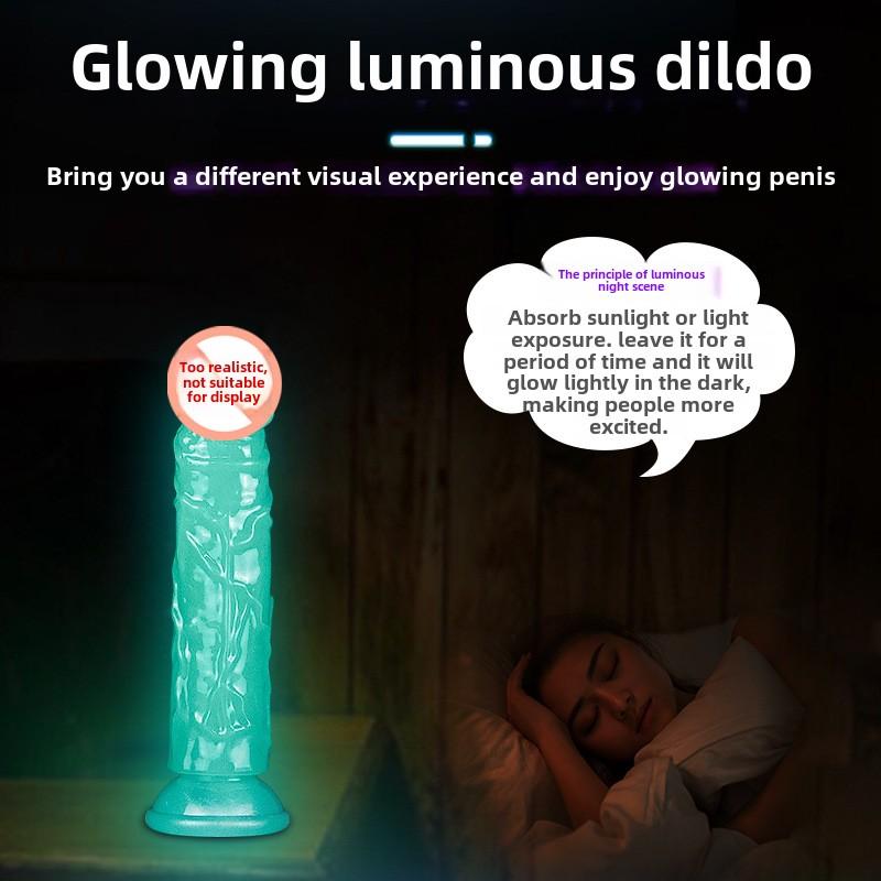 Luminous Dildo Female Masturbator Extra Large Super Thick Eggless Dildo Private Props Adult Erotic Orgasm