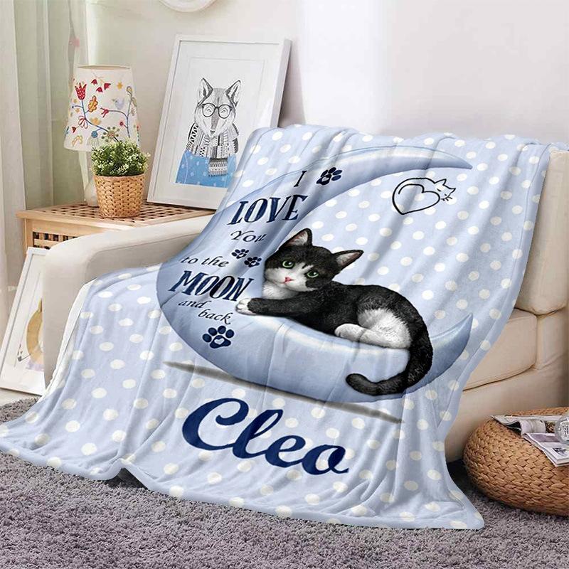 Pink Cartoon Unicorn Blanket Baby Girl Boy Linen Flannel Blanket Personalized Family Friend
