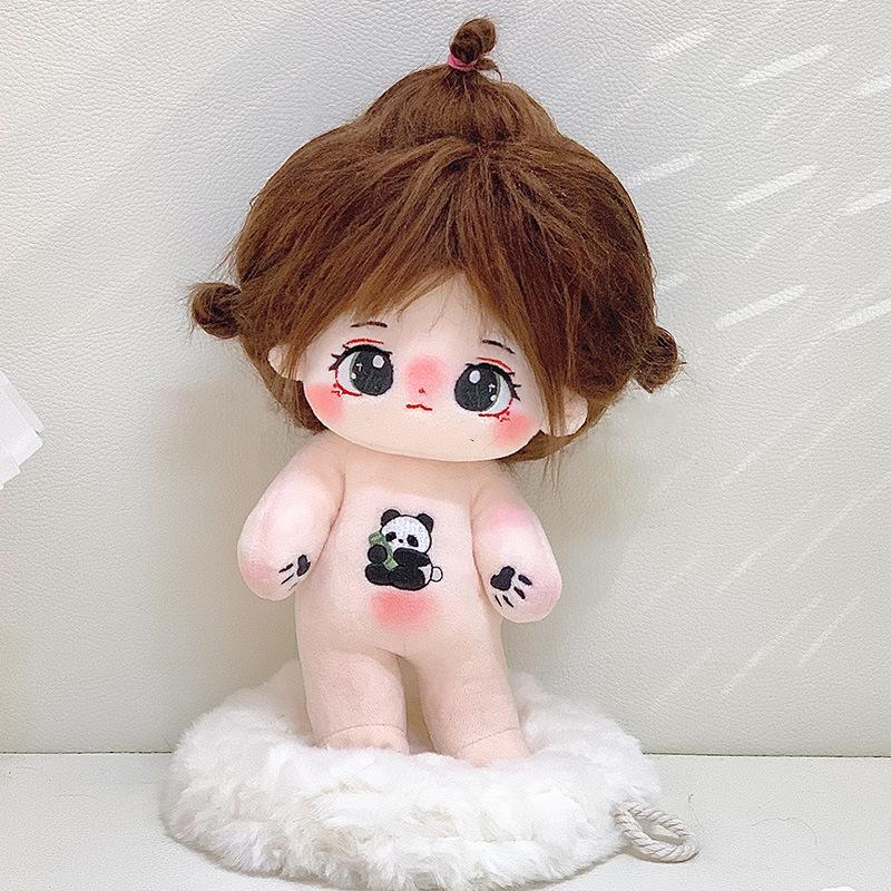 Plüschpuppe mit krausem Haar, mit wechselbarer Kleidung und Zubehör