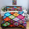Colorful Geometric Mandalas Bedding Duvet Cover Sets Duvet Covers Pillowcases Gifts (1 * Duvet Cover 2 * Pillowcases, Without Duvet Insert)