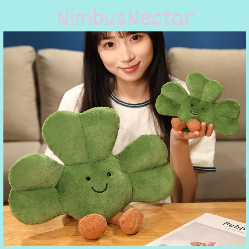 Plush Lucky Clover Plant Toy With Soft Pp Cotton For Home Decor And Gift