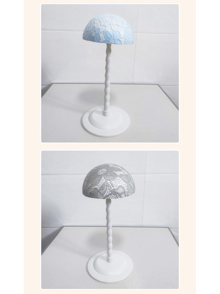 Lace Fabric Surface Wig Holder and Display Stand for Men and Women