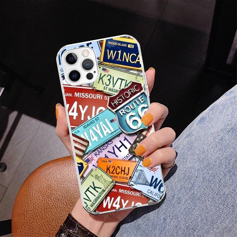 America Route 66 Phone Case For iPhone 17 Air 16 Pro Max 16E 15 + 14 Plus 11 12 13 Mini 7 8 SE Gift Print Cover Fundas