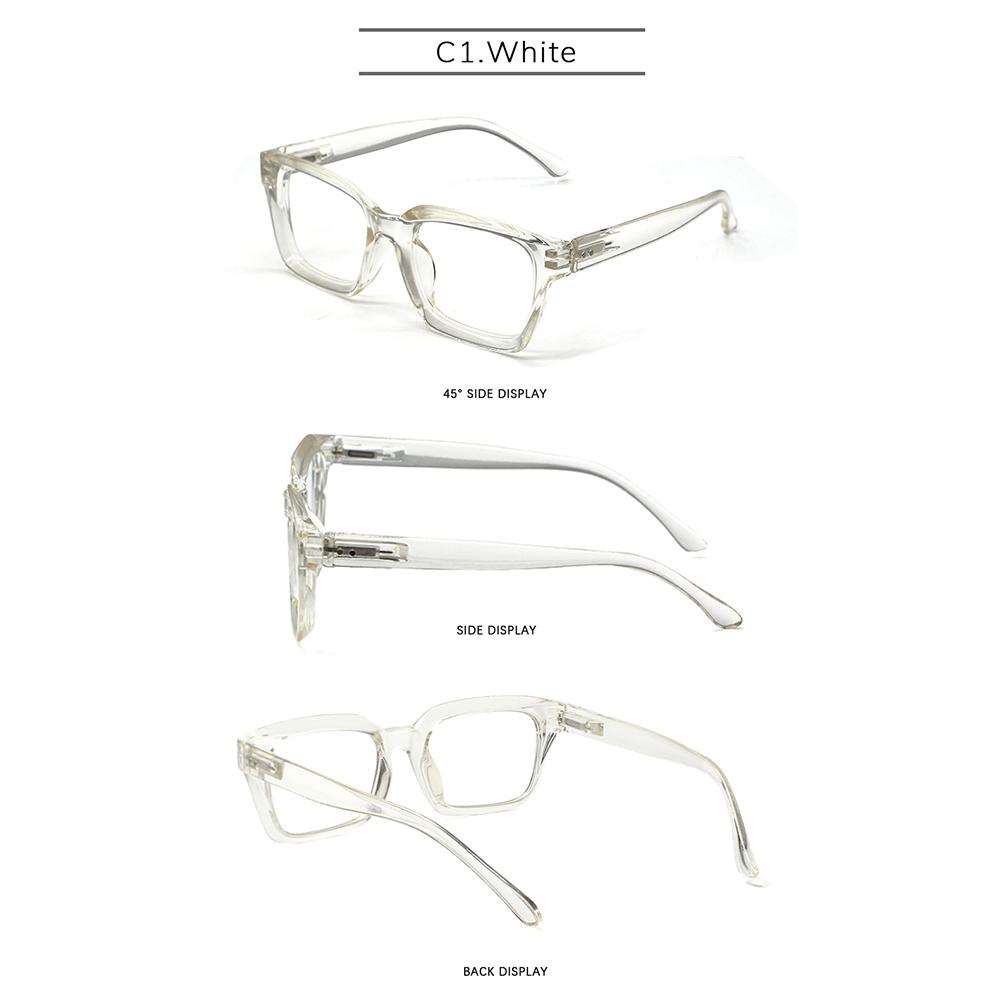 Turzing Fashionable Rectangular Reading Glasses Prescription Eyewear for Women High Quality Frame