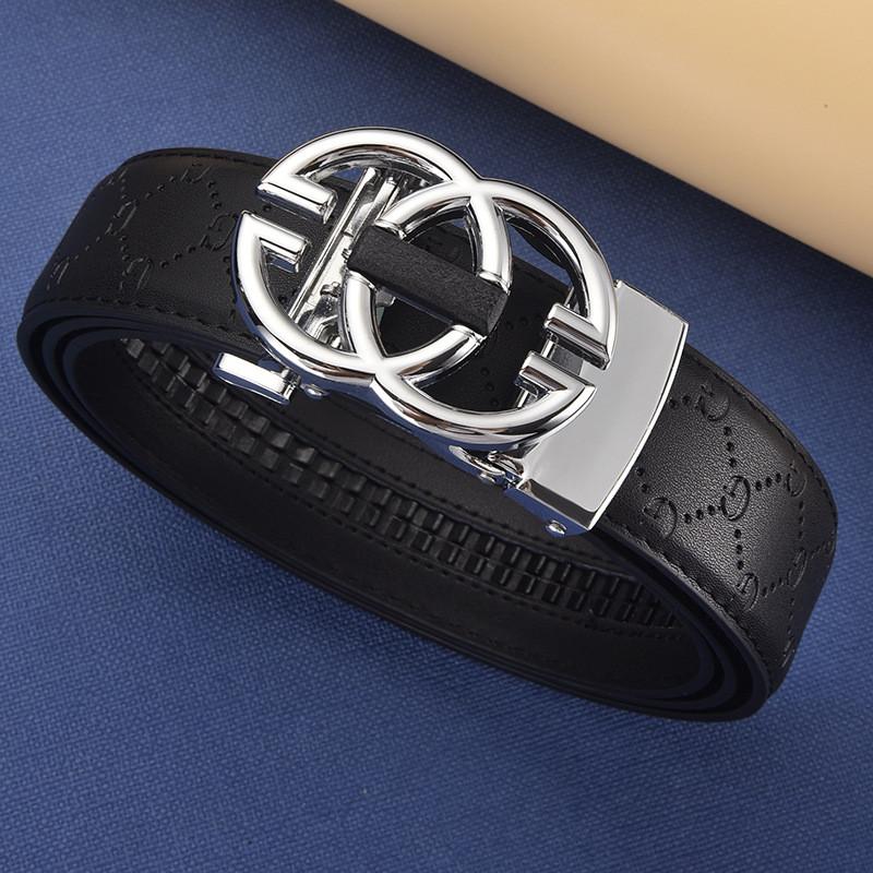 Men Genuine Fashion Leather Belt With Auto Buckle For Office And Casual Outfits