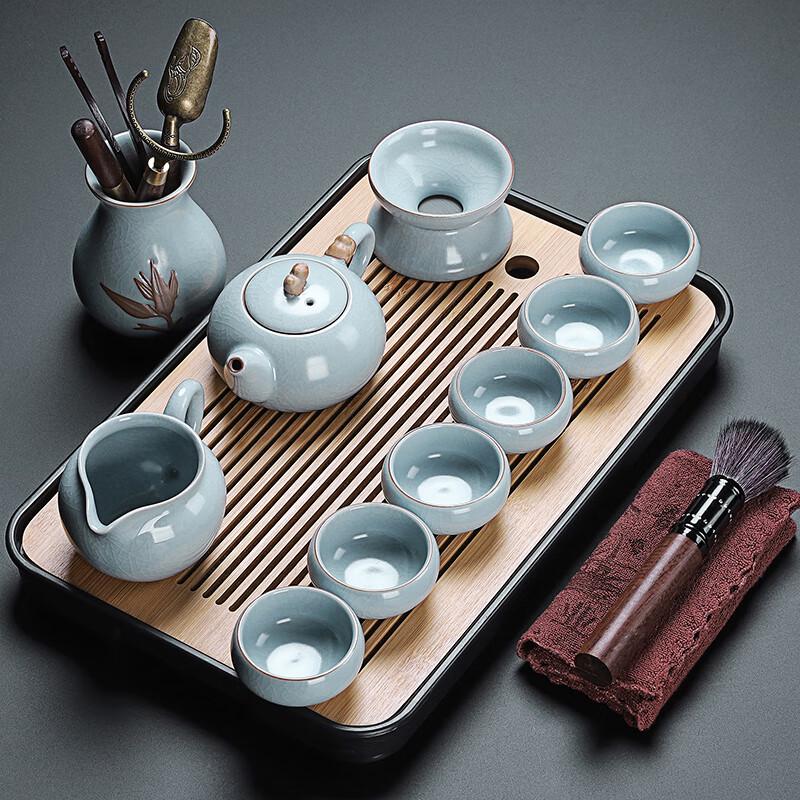 Ceramic Kung Fu Tea Set with Tray