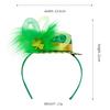 Festive Style ST. Patricks Day Headband Shamrock Shape Portable Shamrock Headband Creative Hair Hoop Carnival Festival
