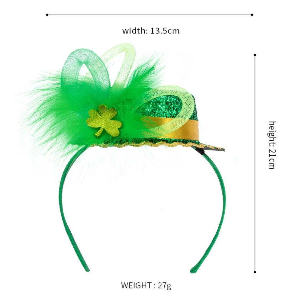 Festive Style ST. Patricks Day Headband Shamrock Shape Portable Shamrock Headband Creative Hair Hoop Carnival Festival