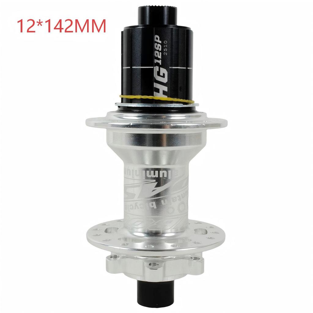 32-Hole Mountain Bike Rear Hub, Four-Bearing, Quick Release Thru-Axle, Six-Bolt Disc Brake, Six-Pawl Cassette Freehub