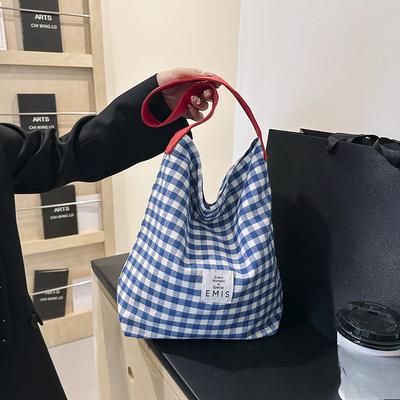 Canvas Bag Women's New Beauty and Casual Spring Trendy One-Shoulder Cloth Bag College Student Literary Commuter Tote Bag