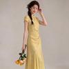 [Spot] Summer New New Chinese Style Versatile Age Reduction and Thin New Chinese Temperament Long Dress Dress