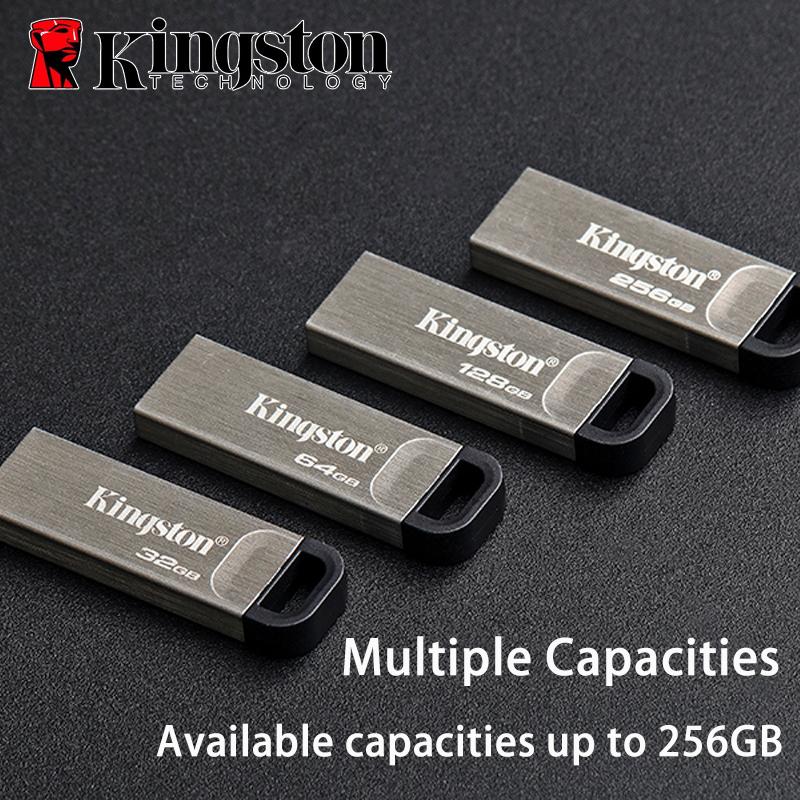 Kingston USB-накопители емкостью 256 ГБ USB 3.2 Gen 1 | Скорость до 200 МБ/с | Высокая производительность | Металлический флэш-накопитель | DataTraveler Kyson DTKN/256 ГБ/128 ГБ/64 ГБ