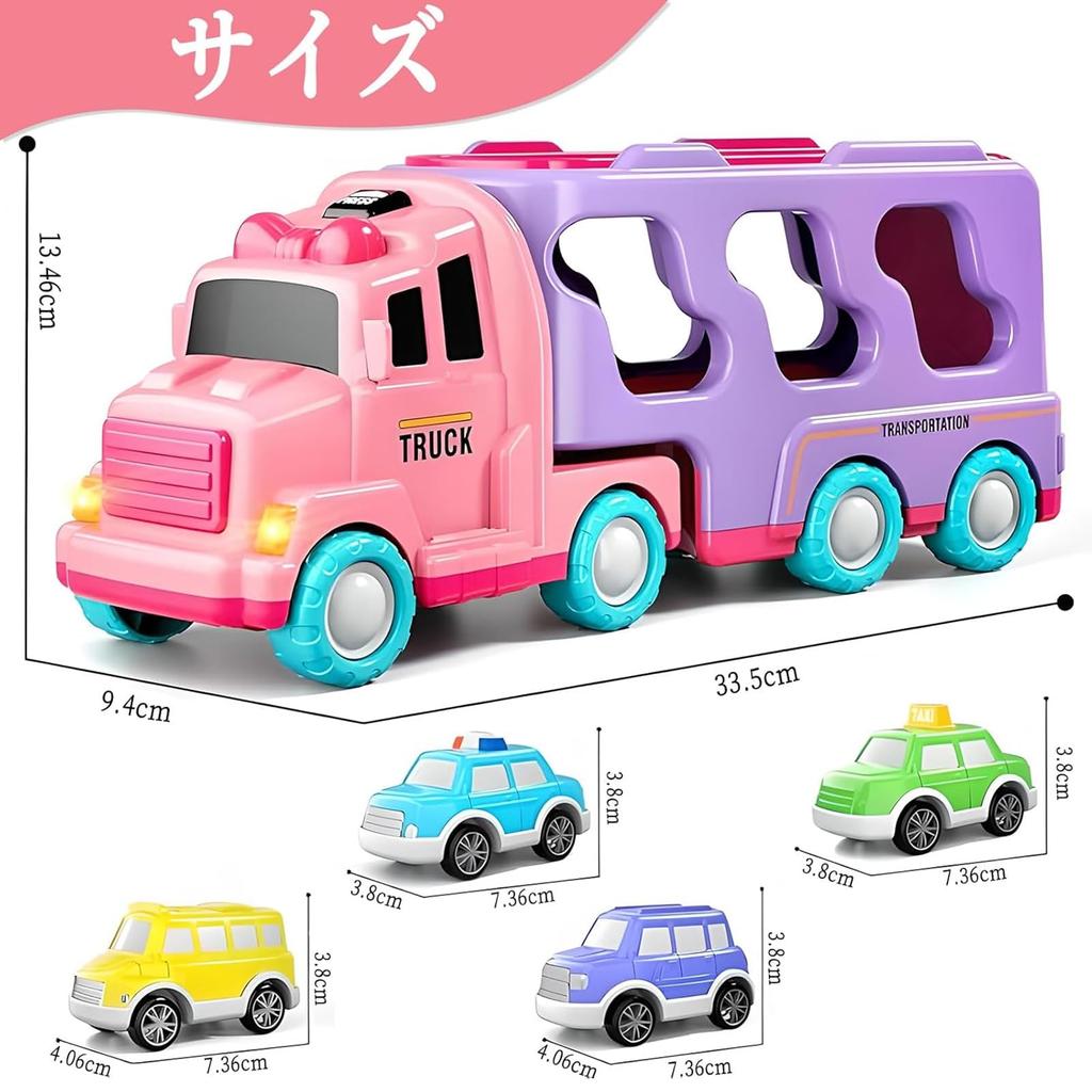 HIWO Construction Vehicle Toy Miniature for Boys and Girls Ages and Includes Carrier and Lights and Indoor Birthday Christmas Available In and Blue