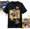 2026 Summer Comic Form Tom and Jerry Image 100 Cotton Printed Oversize Casual Tshirt Adult Children Parentchild Top Homewear