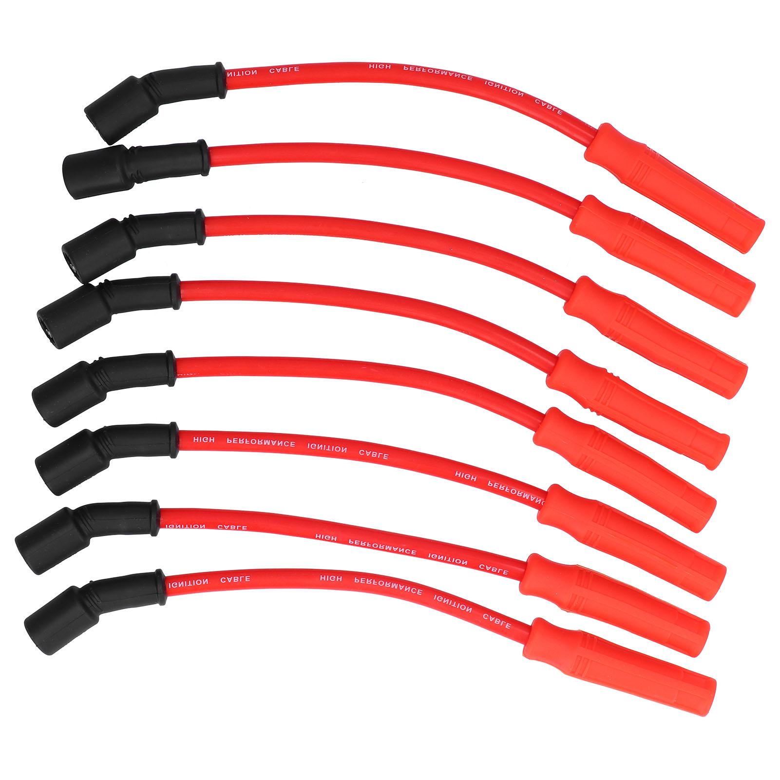 

8 шт. 0,4 дюйма Провода свечей зажигания Сверхнизкое сопротивление Подходят для двигателей Chevrolet Silverado Tahoe 4.8 5.3 6.0 Vortec