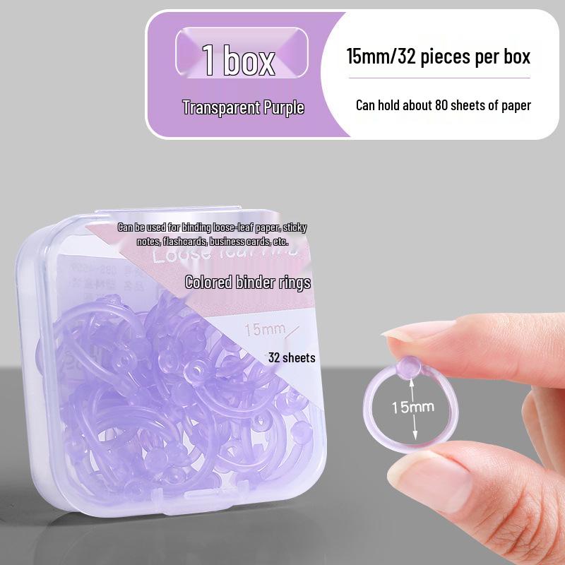 Plastic Openable Loose-Leaf Binder Ring Clip