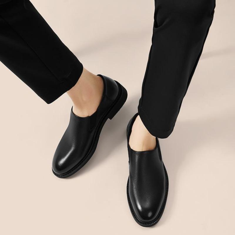 Fashion Designer Leather Platform Derby Shoes for Men Spring Autumn Business Man Dress Shoes Fashion Soft-soled Male Wedding Shoes