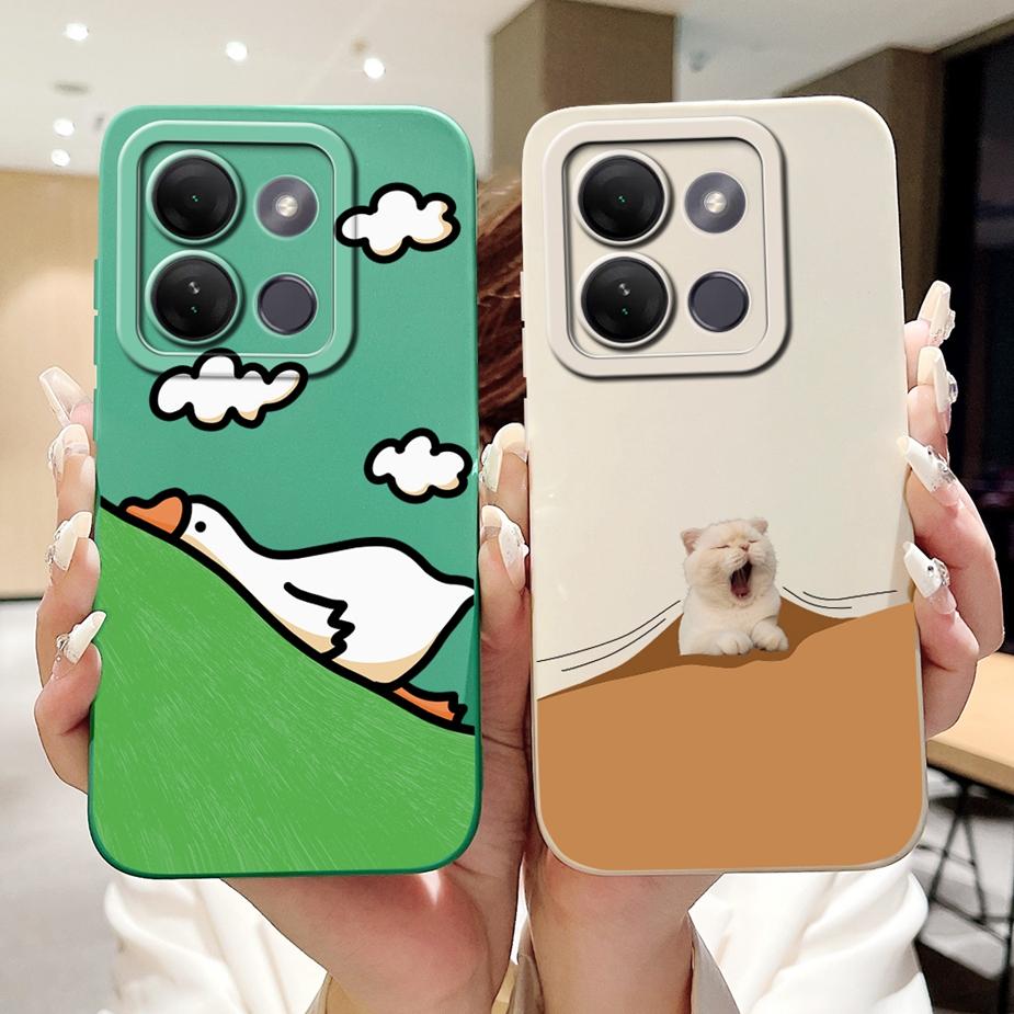For Infinix Smart 7 HD Case X6516 Cute Funny Cartoon Cover Shockproof Phone Case For Infinix Smart 7 Plus Smart7 X6515 Soft Bags