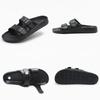 2025 New Summer Couples EVA Sandals Open-Toe Double Buckle Strap Beach Flip-Flops Lightweight Breathable Unisex Slide Shoes